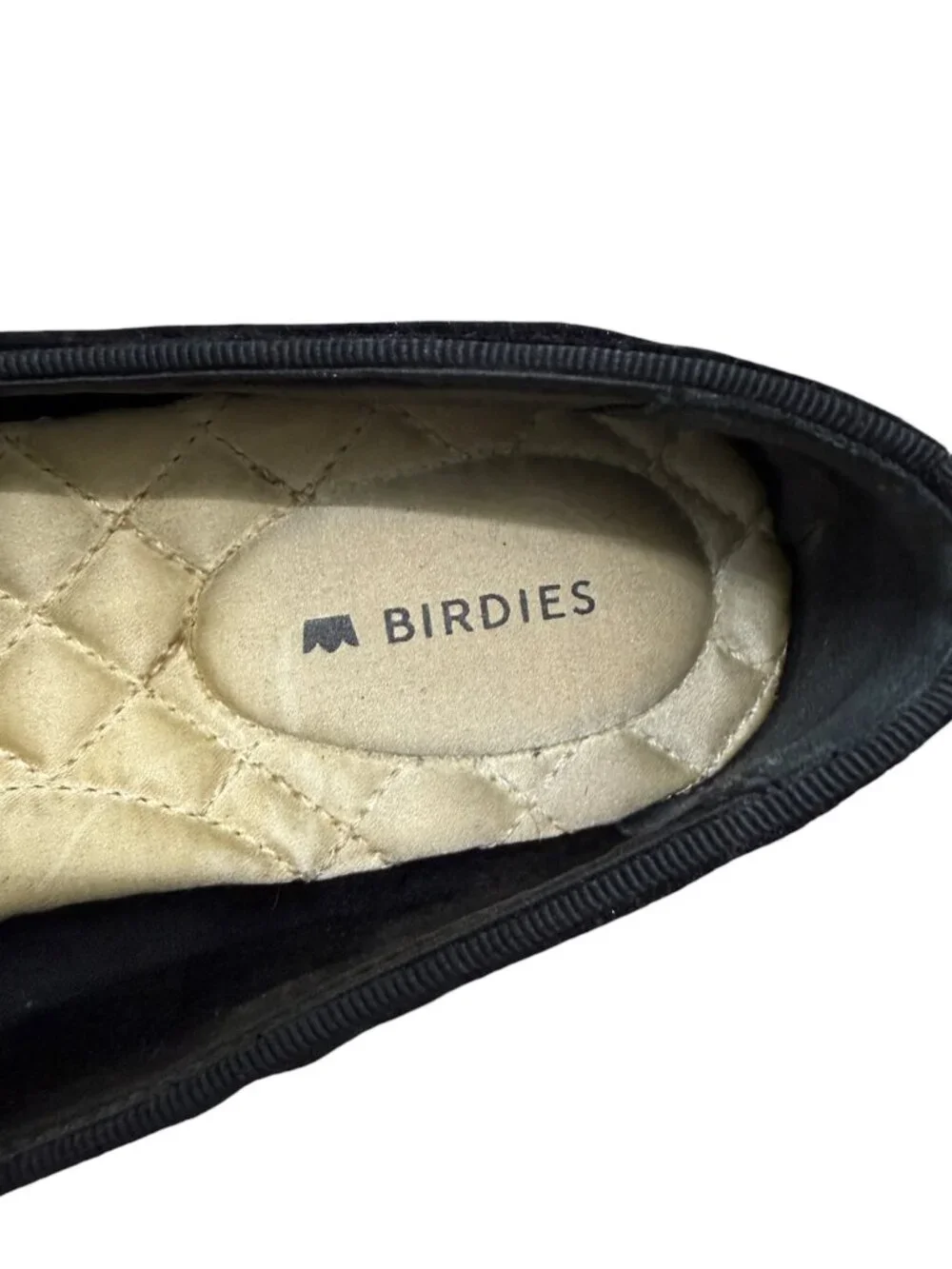 Birdies Starling Women's Slip On Black Velvet Flat Loafer Size 6